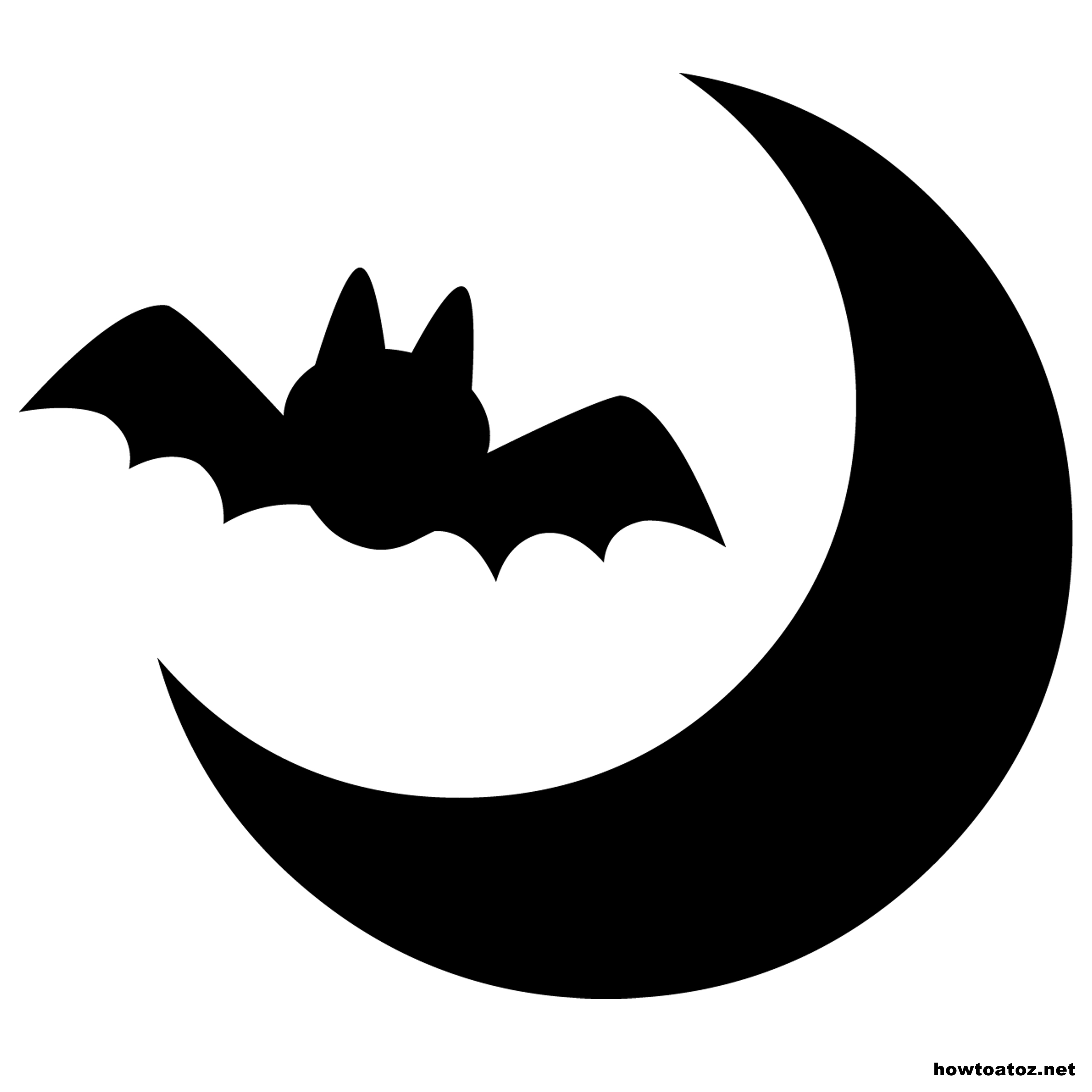 Pumpkin Carving Bat Templates