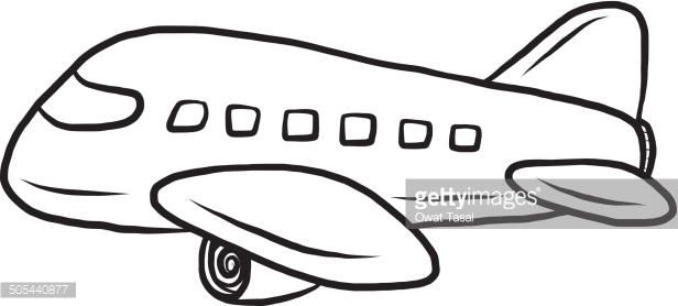 Airplane Clipart Black and White craft projects, Black and White ...