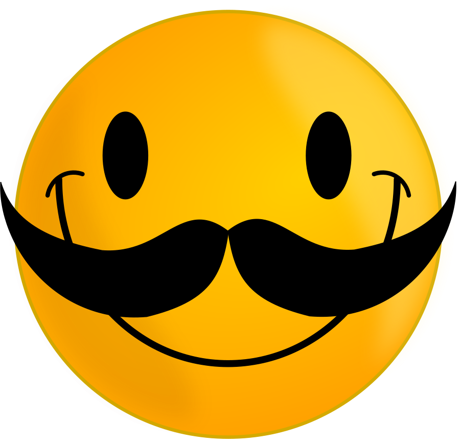 Mustache Big Smile Clipart - The Cliparts
