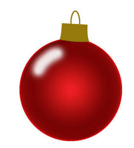 Red christmas balls clipart