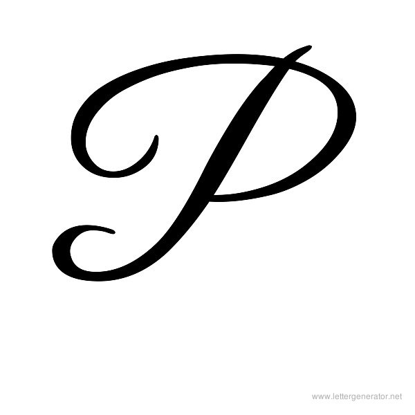 8 Best Images of Printable Fancy Letter P - Fancy Letter P Clip ...
