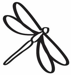Dragonfly clipart outline