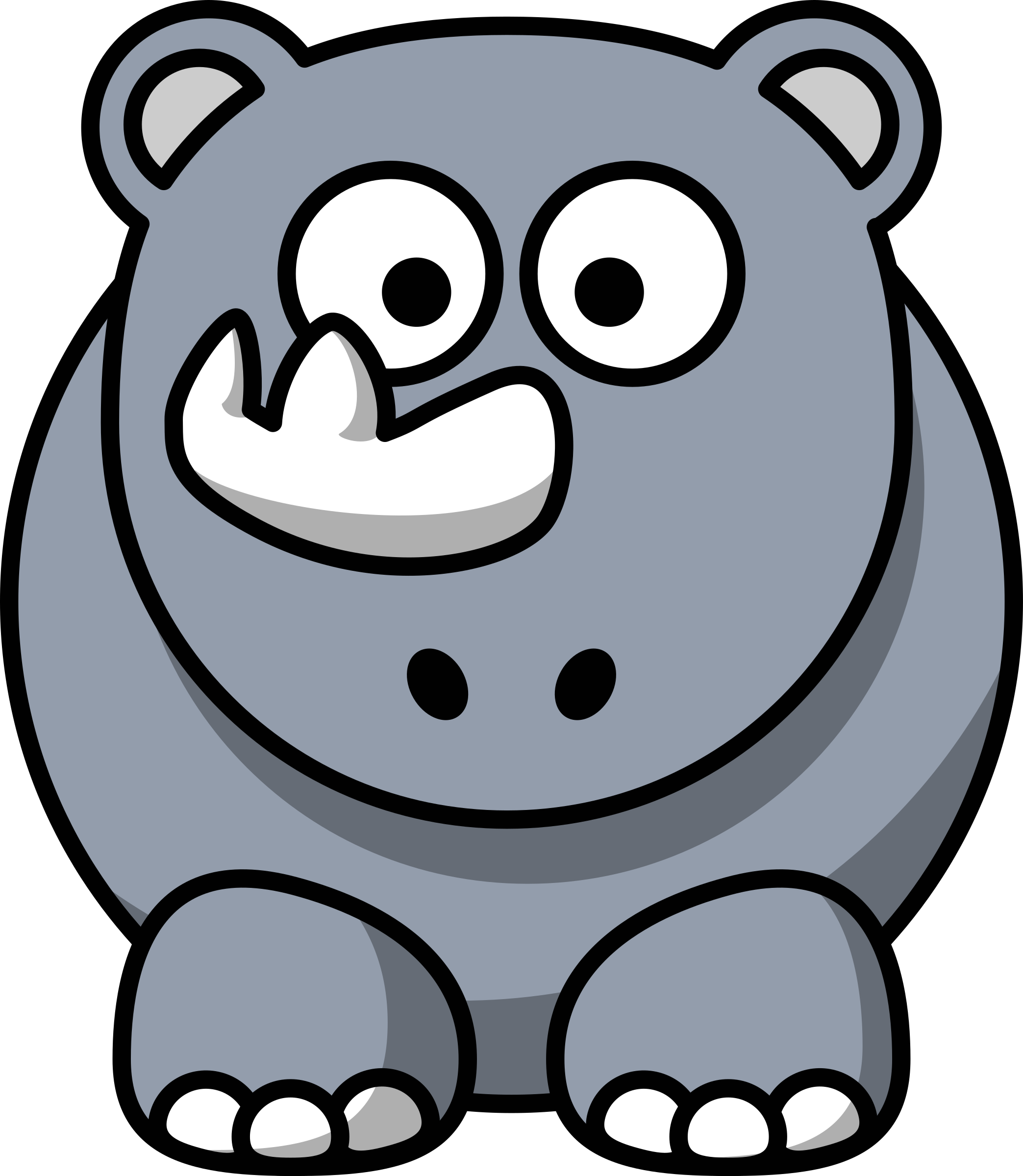 Clipart - Cartoon rhino
