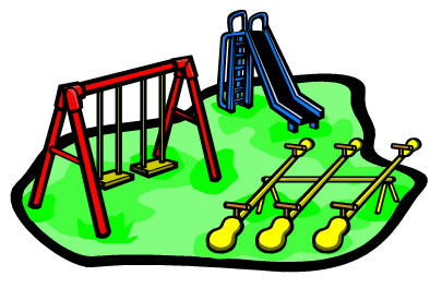 Playground in school clipart