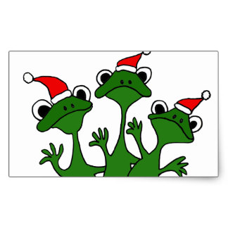 Christmas Frog Stickers | Zazzle