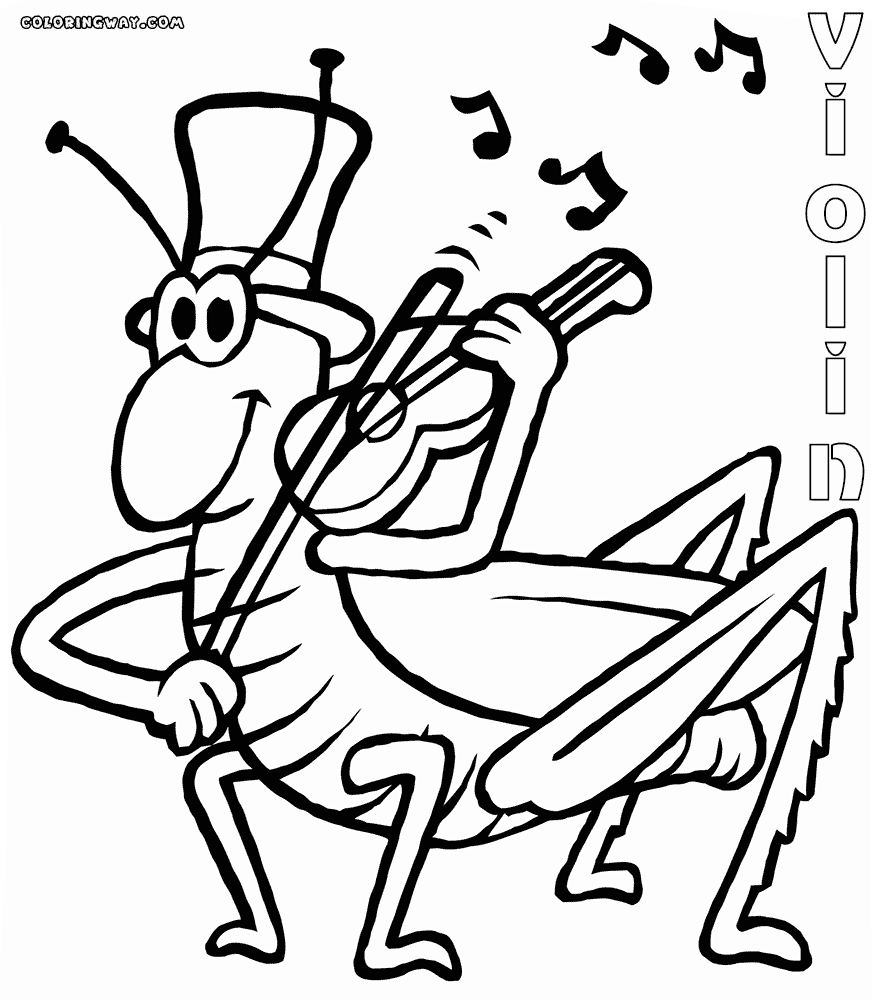 Violin coloring pages | Coloring pages to download and print