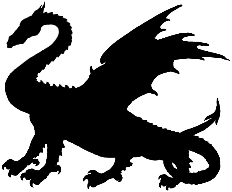 Chinese Dragons Silhouette - ClipArt Best