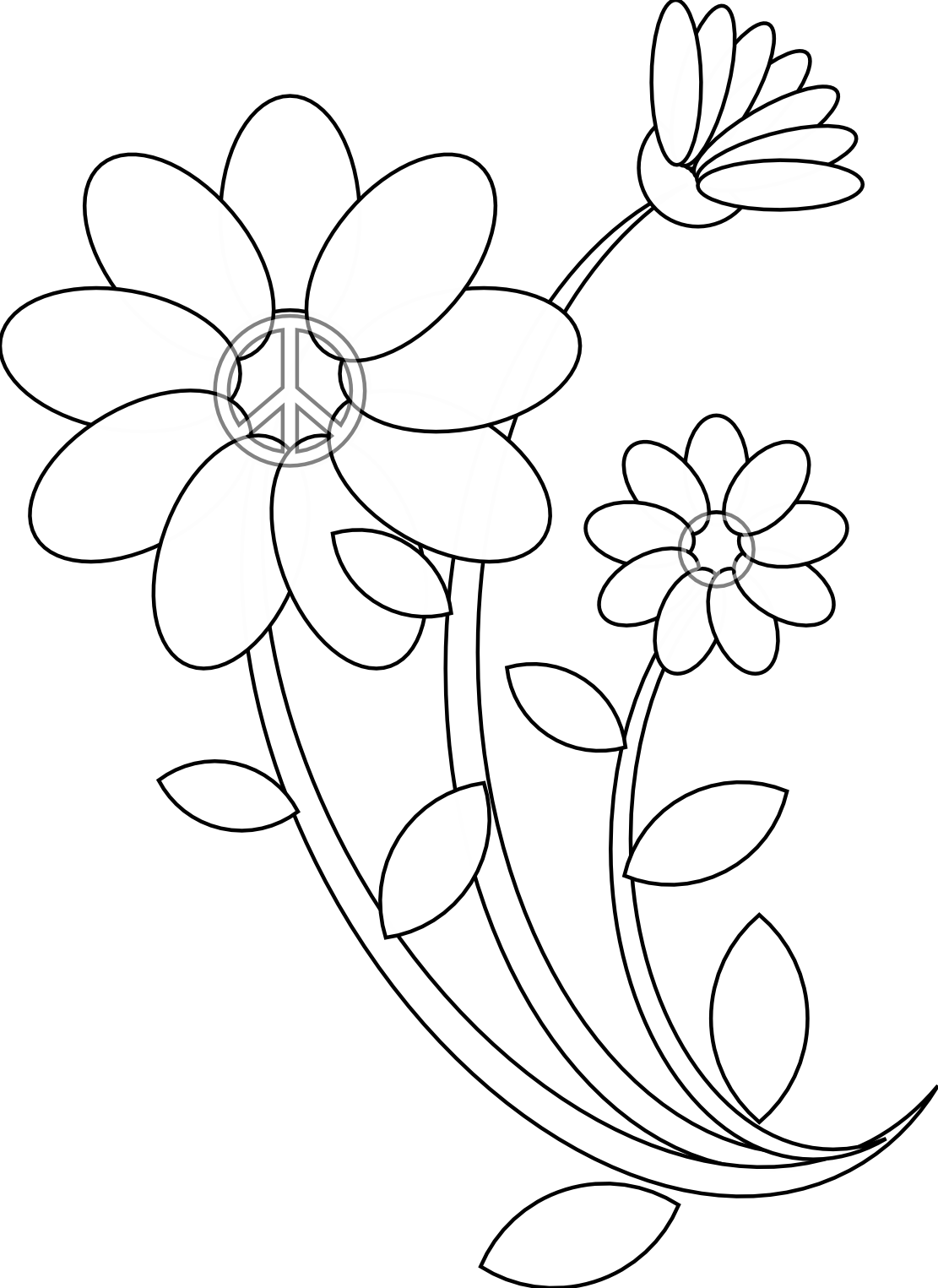 free clipart. line drawings of flowers - photo #15