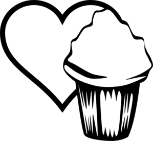 Heart Cupcake Image clip art - vector clip art online, royalty ...
