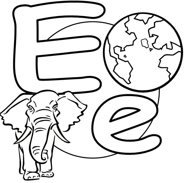 Free Printable Alphabet - the letter E | What2Learn
