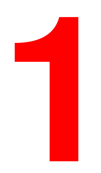 Number 1 clip art - vector clip art online, royalty free & public
