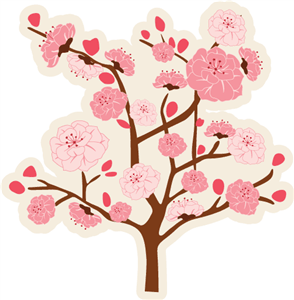 Silhouette Online Store - View Design #30570: cherry blossom tree