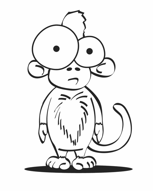 Cartoon Monkeys Coloring Pages - ClipArt Best
