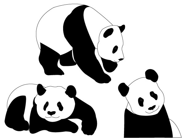 Panda Bears Vector | Download Free Vector Art | Free-Vectors