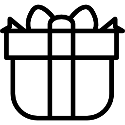 Gift wrapped box with ribbon outline vector icon | Free Other icons