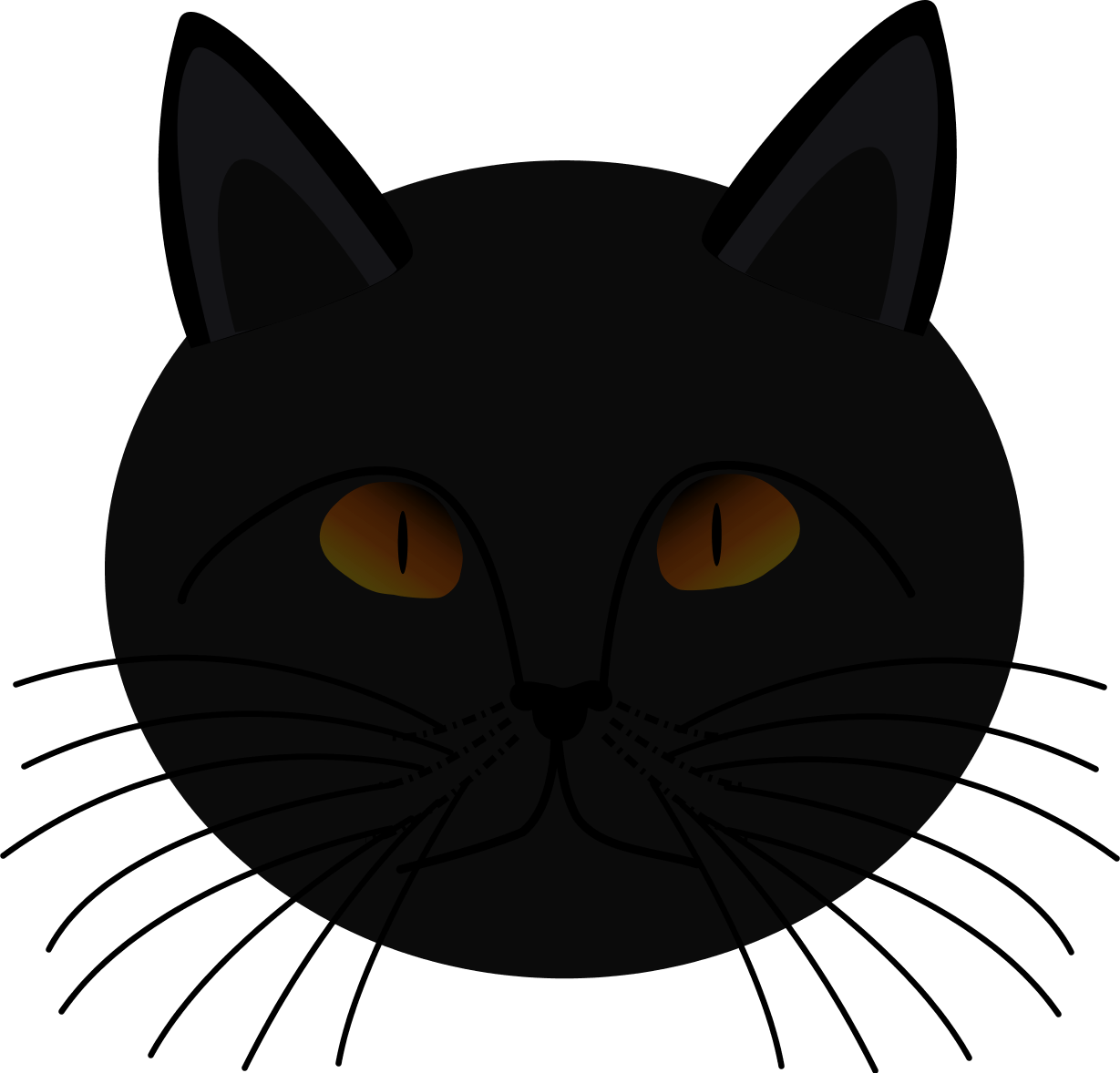 black cat face SVG