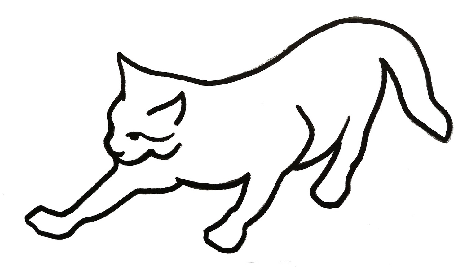 Picture Of Line Drawing Cats Clipart - Free to use Clip Art Resource