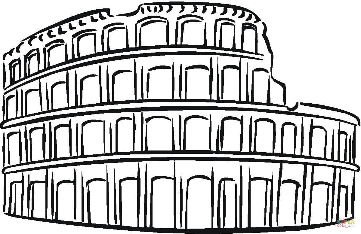 Colosseum coloring page | Free Printable Coloring Pages