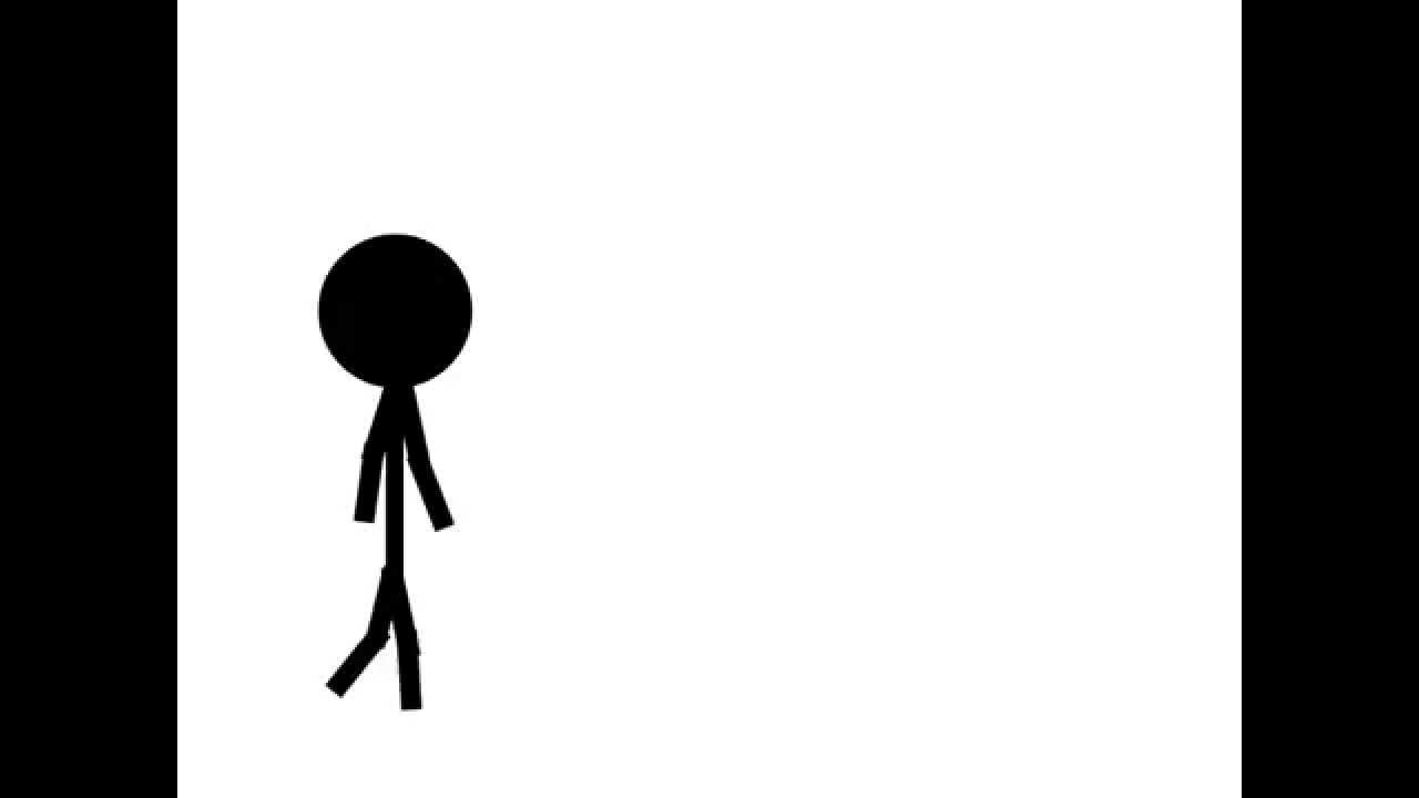 Stick man walking on Microsoft PowerPoint 2010 - YouTube