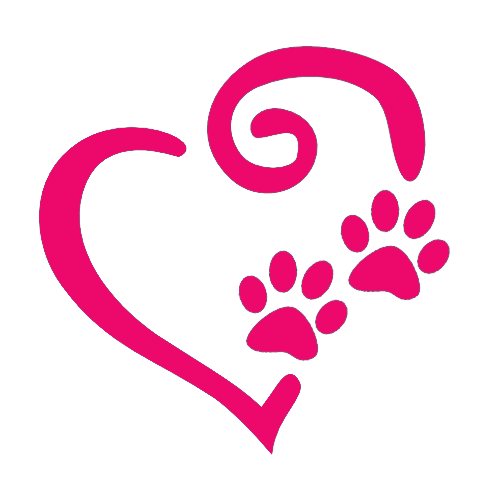 Heart and Dog Paw Print Decal - All About Flip Flops