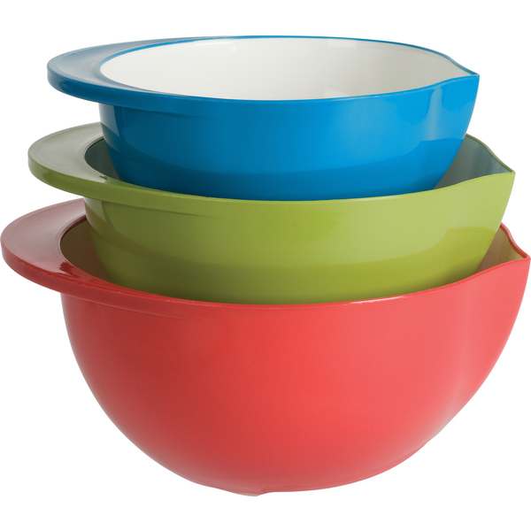 Polypropylene Mixing Bowls Set/3 Two-Tone