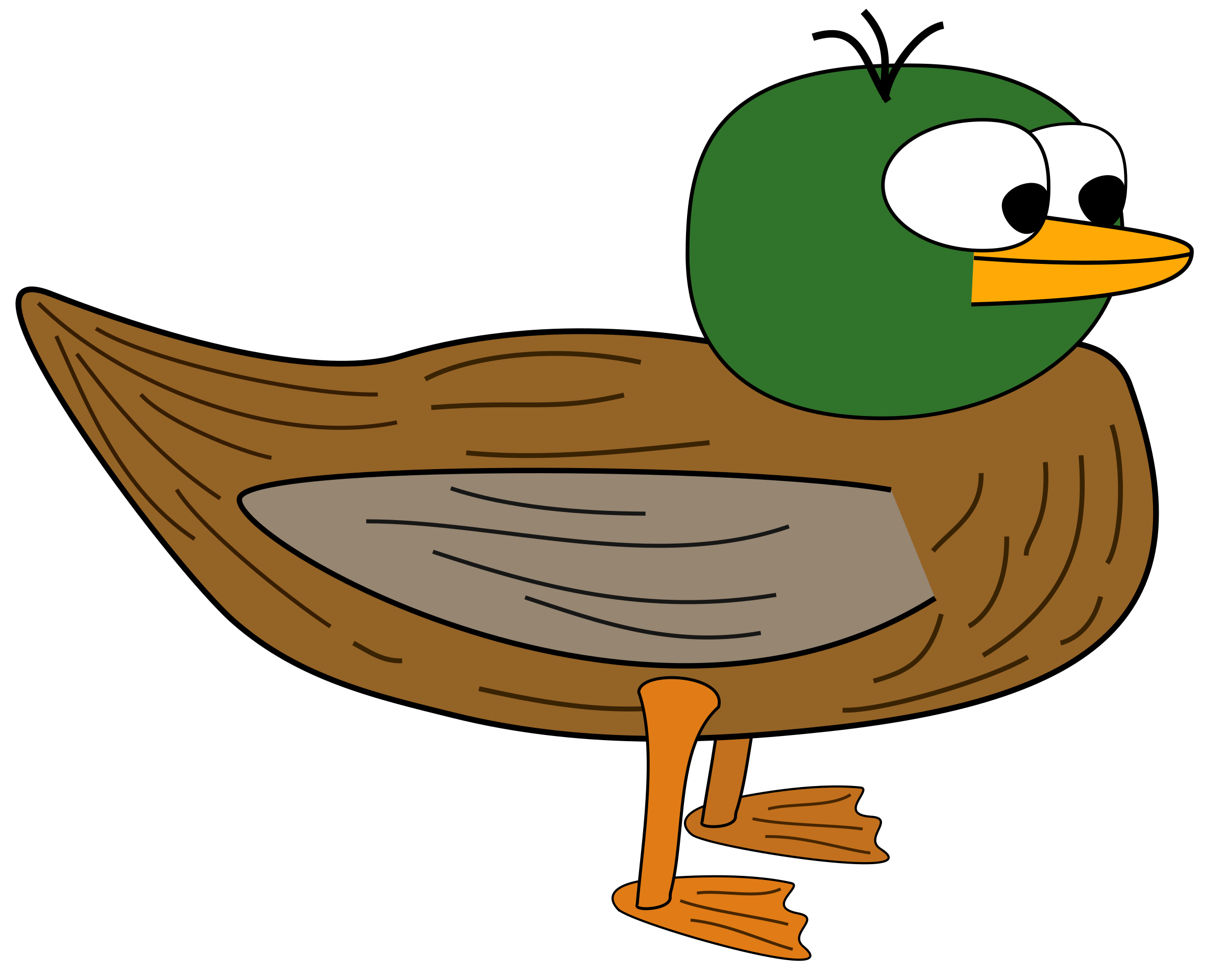 Clipart - Cartoon Duck