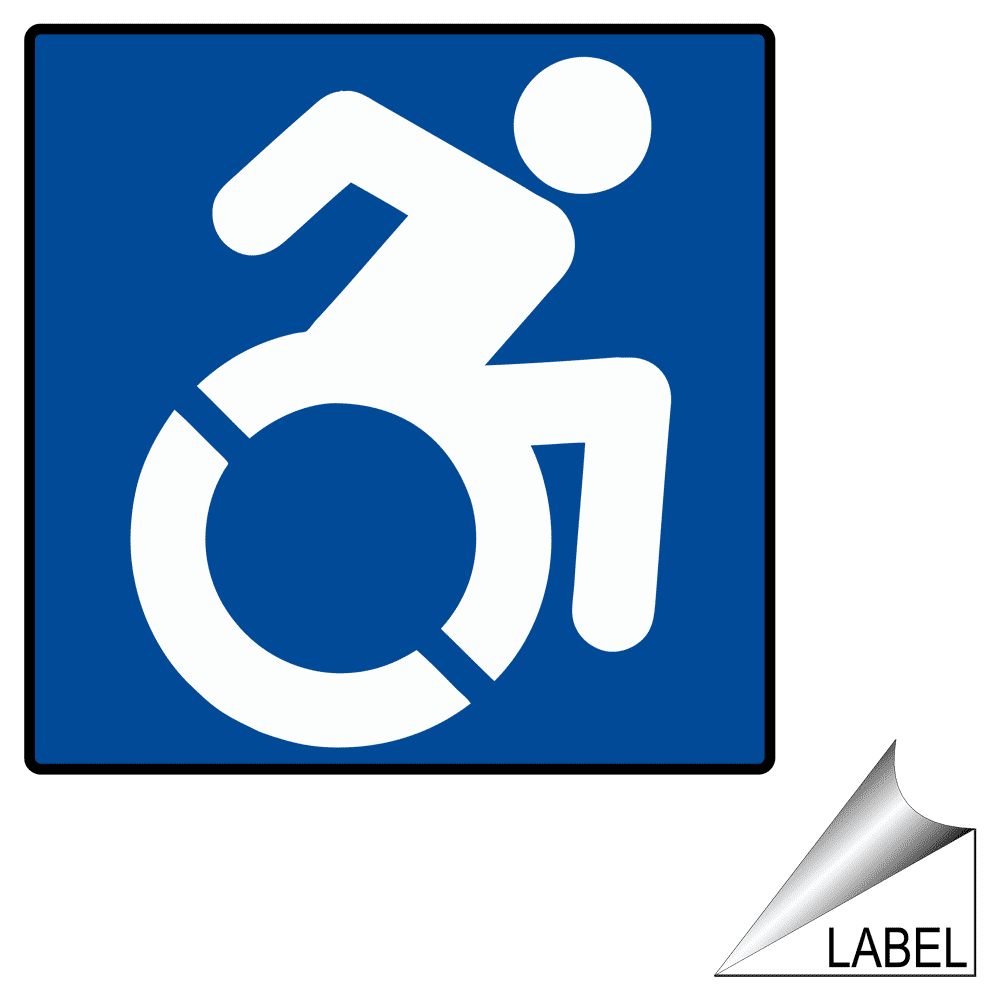 Dynamic Accessibility Symbol Label LABEL_SYM-73R_d Handicap