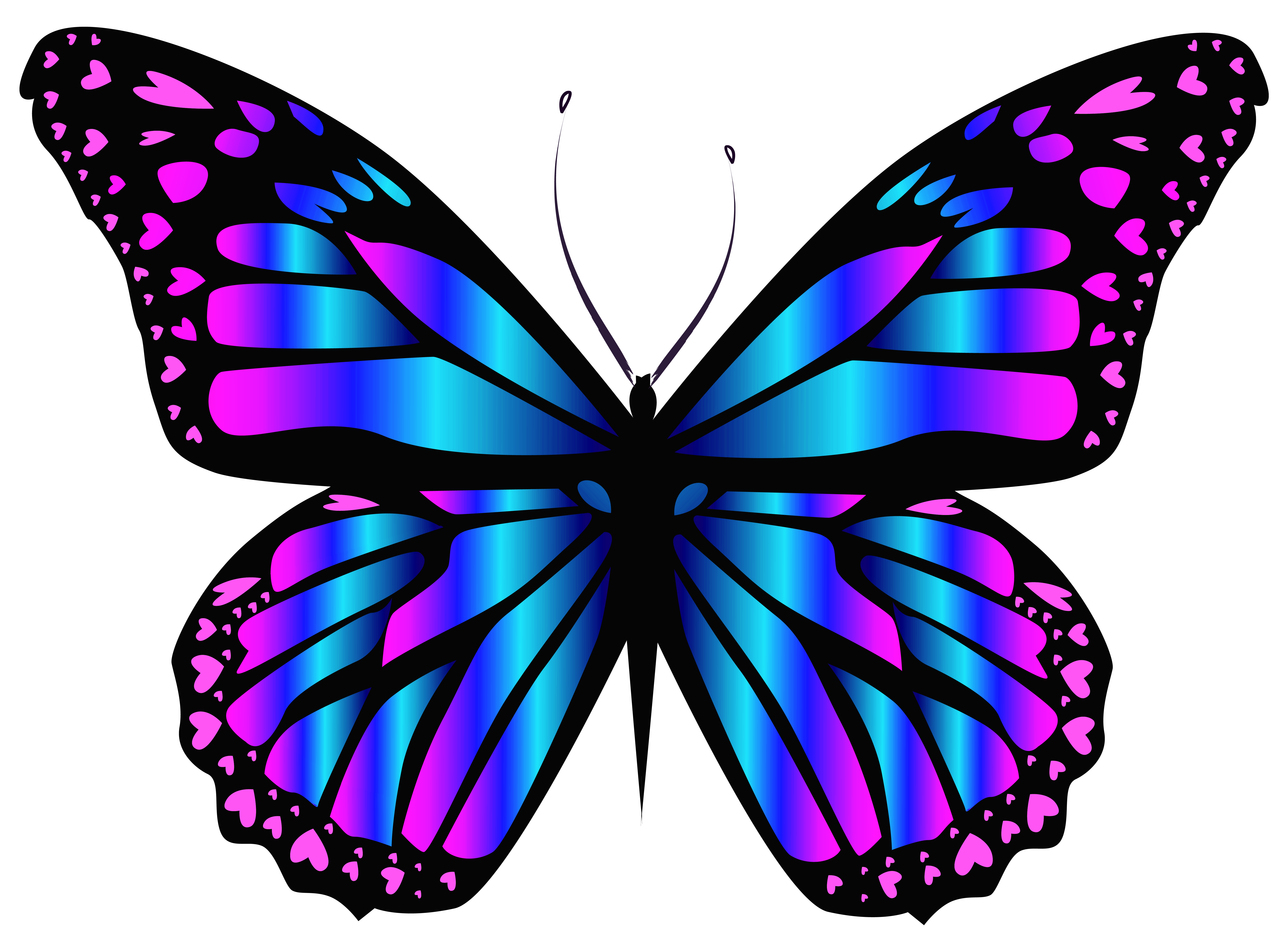 Free purple butterfly clipart