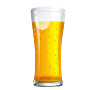 Glass of beer clipart