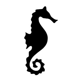 Seahorse Silhouette Stencil | Free Stencil Gallery