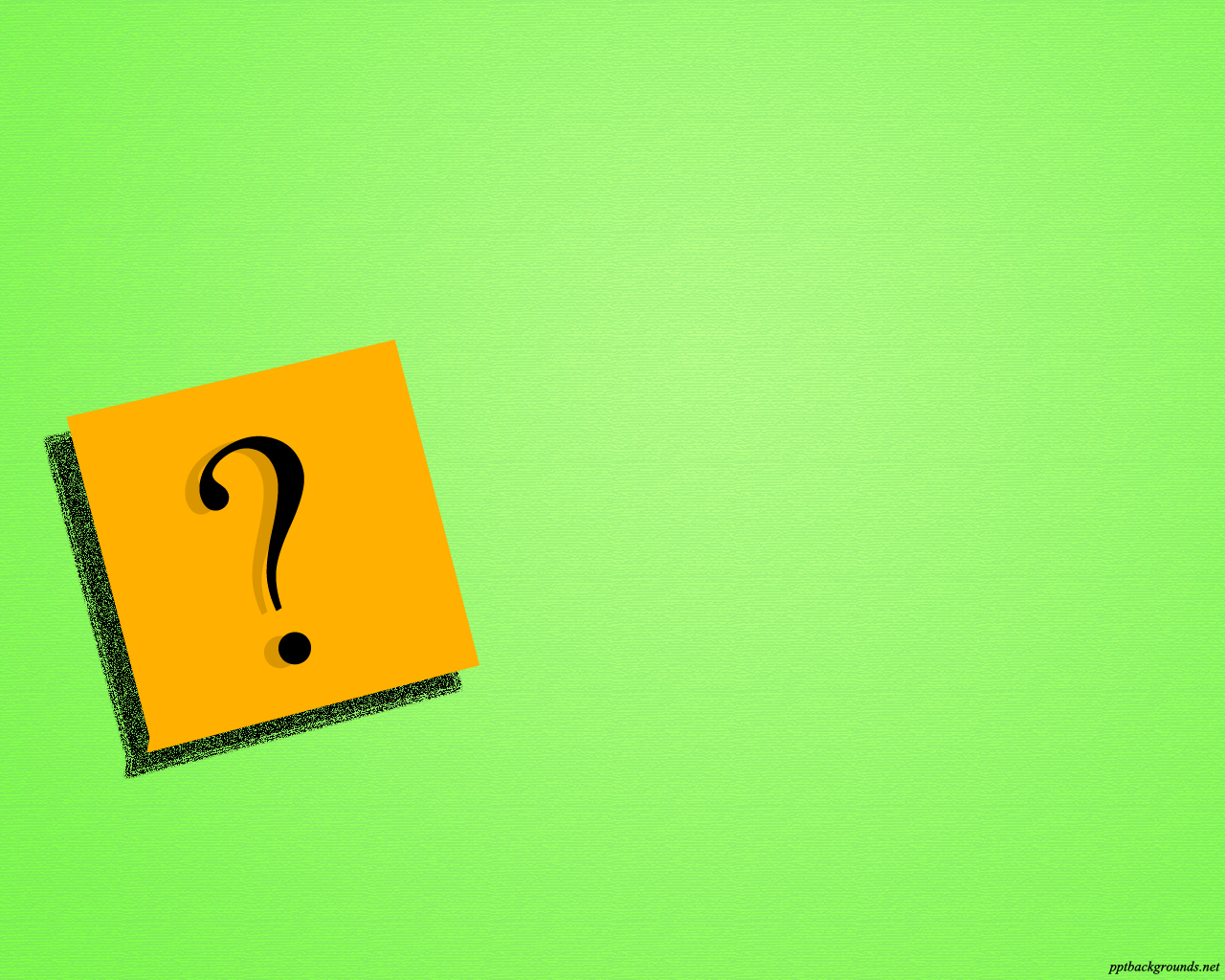 Free Orange Question Mark On Green Backgrounds For PowerPoint ...