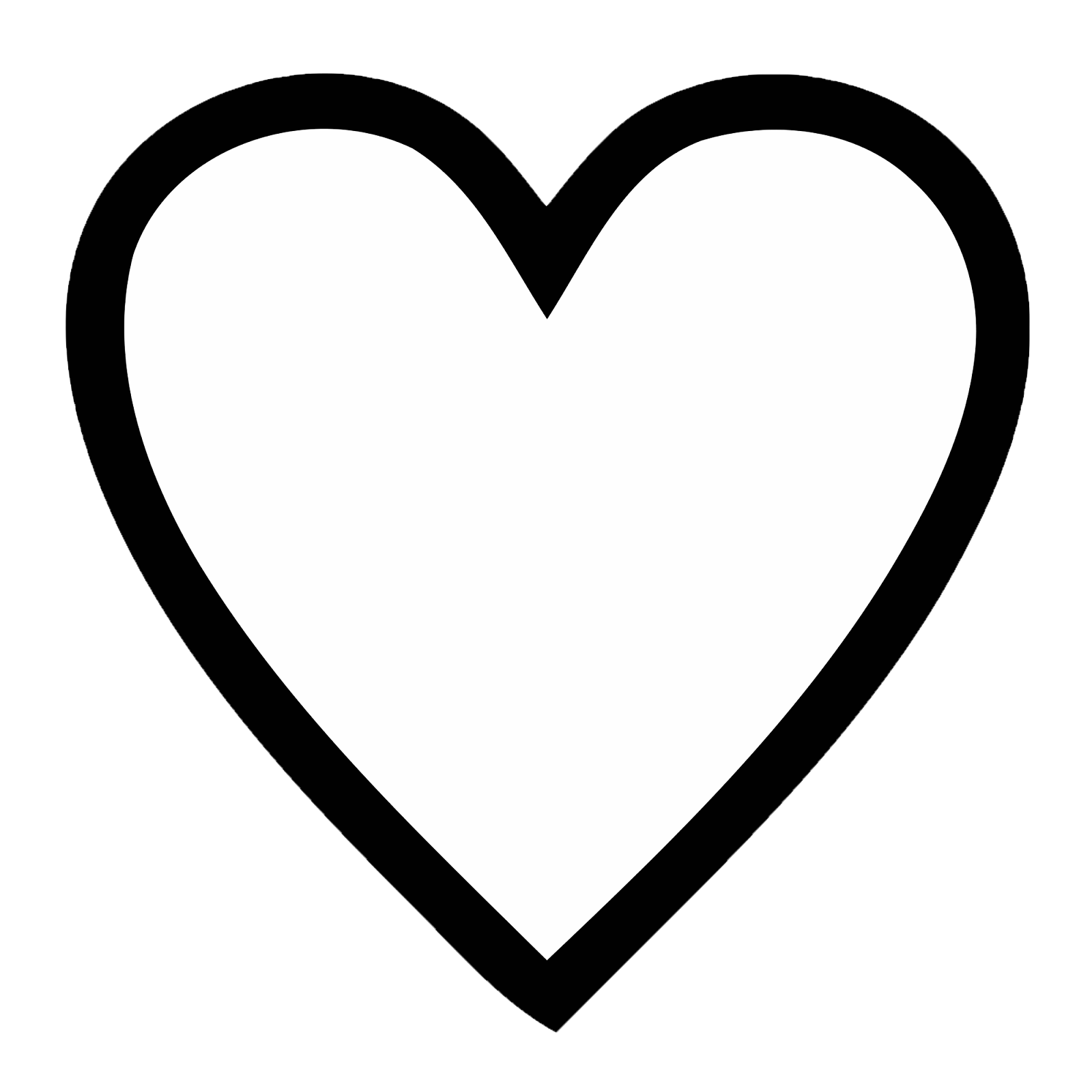 open heart outline vector Gallery
