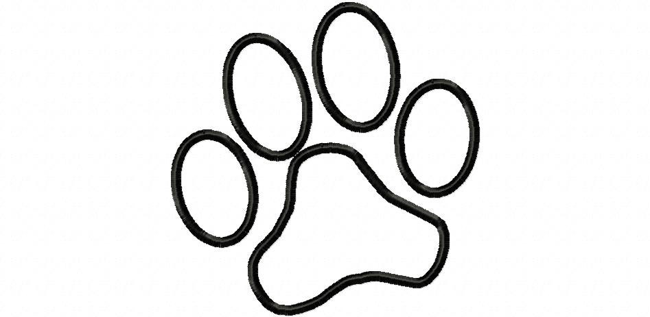 Cougar Paw Print Outline Dog Paw Print Outline