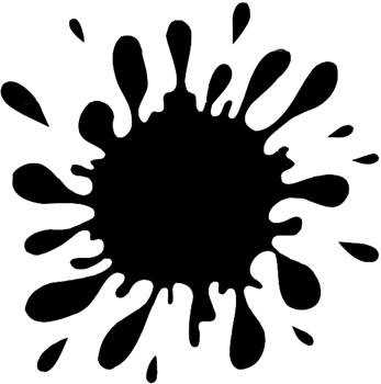 Image of Splatter Clipart #2336, Paint Splatter Clip Art Black And ...