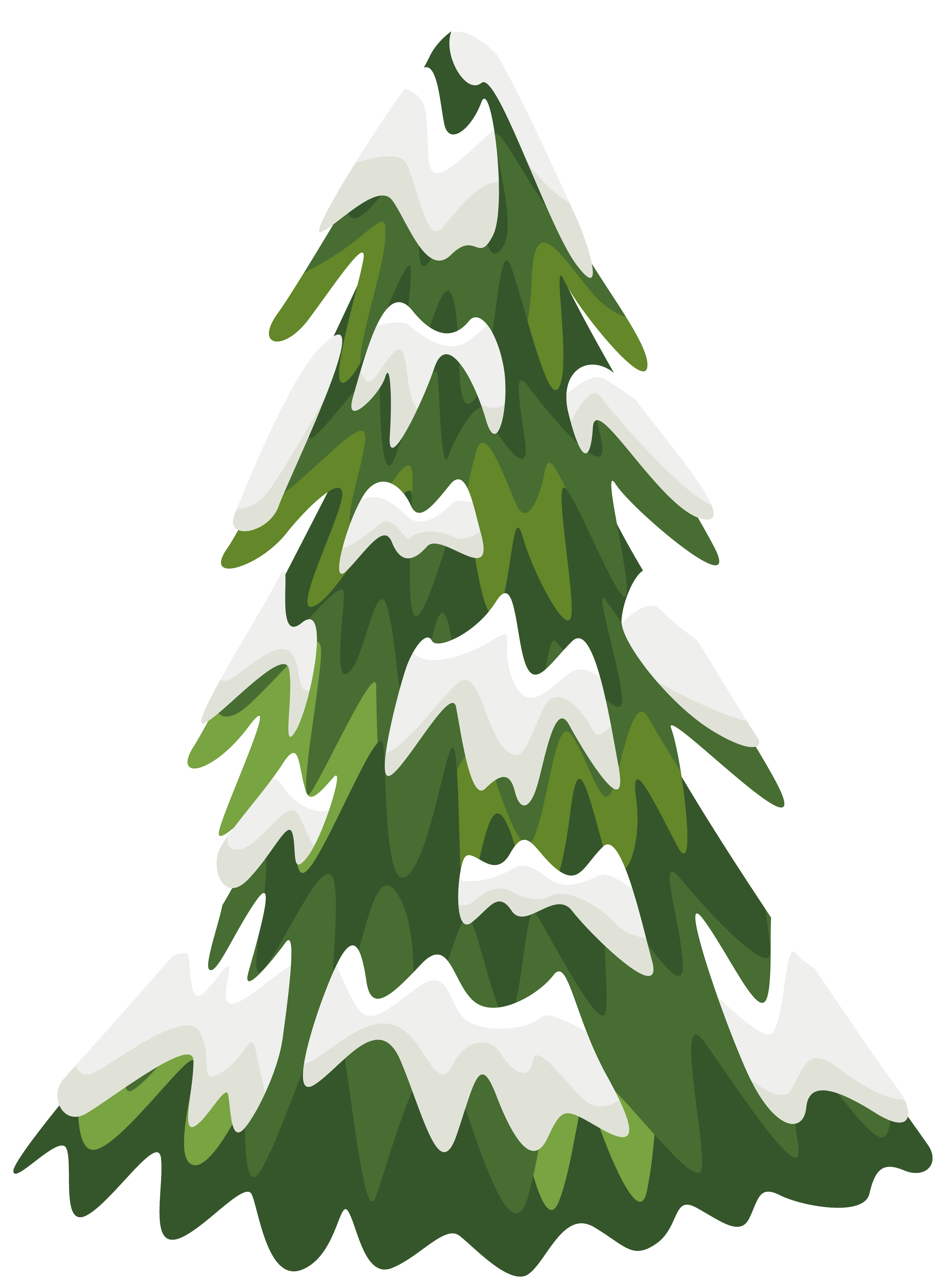 Pine tree with snow clipart