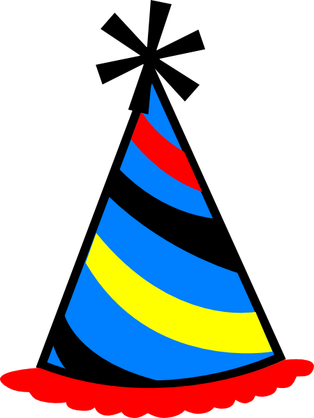 Birthday party hats clipart