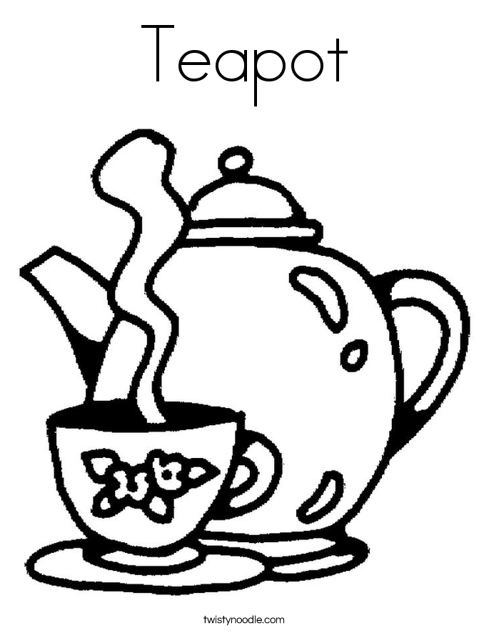 Teapot Coloring Page - AZ Coloring Pages