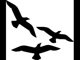 Flying bird silhouette clip art