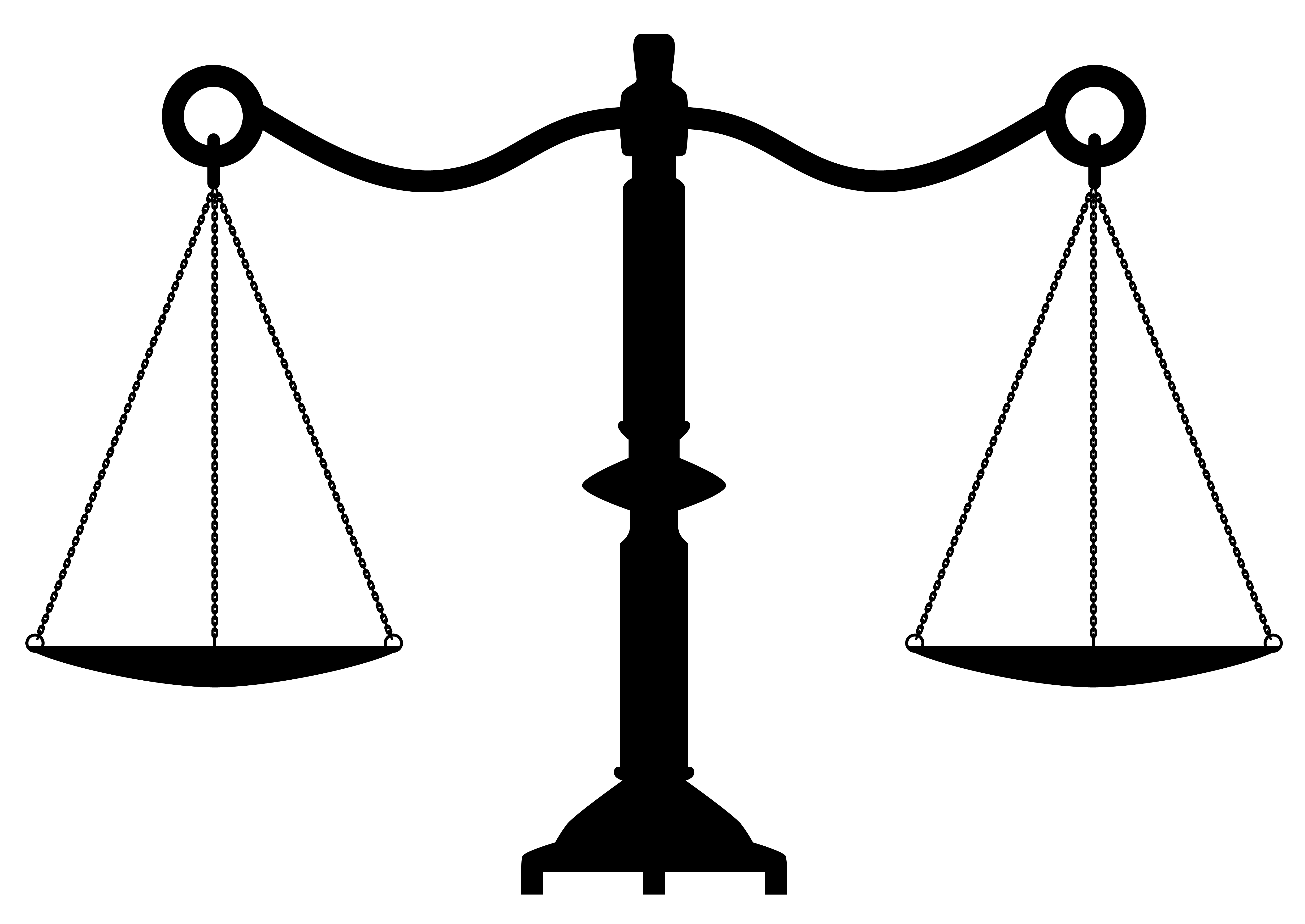 Balance Scale Black And White Clipart