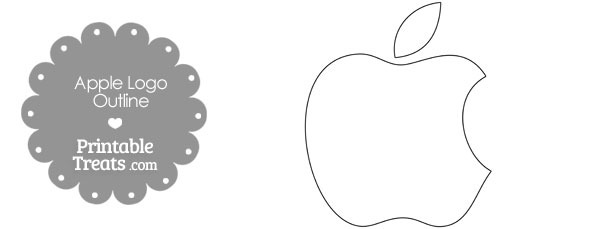 Printable Mac Apple Logo Outline — Printable Treats.com