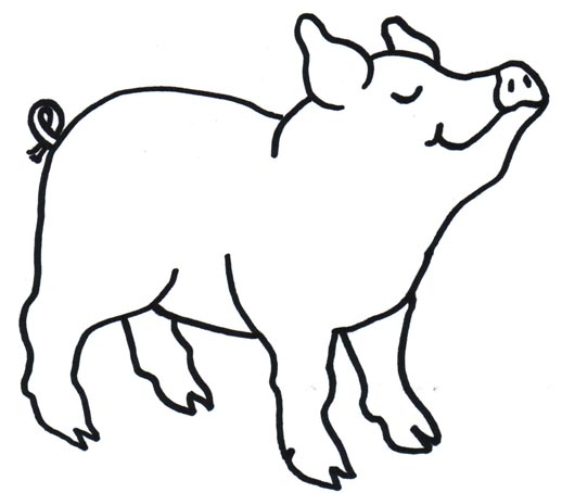 Pig Clip Art Black And White - Free Clipart Images