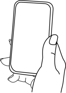 Iphone texting clipart