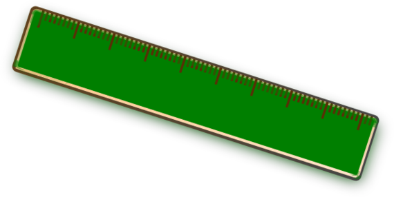 Green ruler clipart