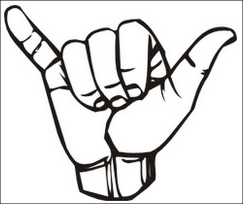 Hand peace sign clipart