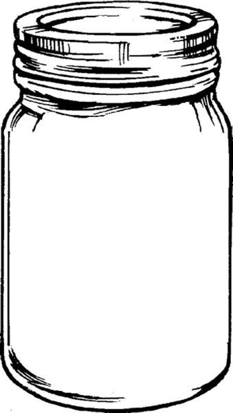 Mason jar outline clipart