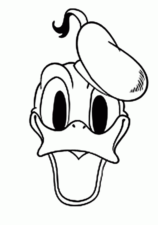 Donald Duck Face Coloring Pages - AZ Coloring Pages