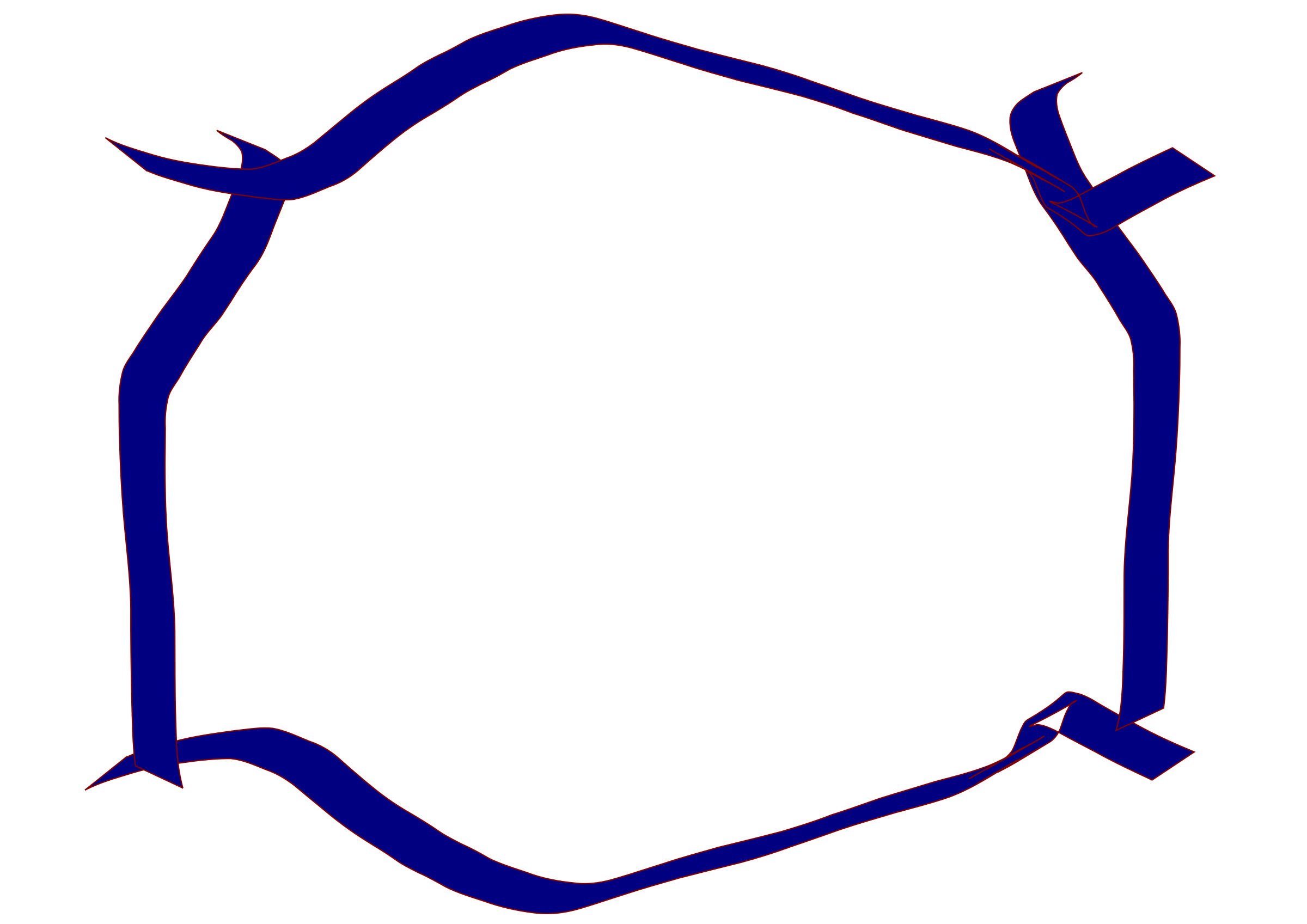 Clipart - Blue ribbon border
