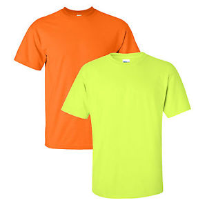 GILDAN SAFETY ORANGE GREEN T-Shirt S-5XL 2000 Tee Yellow ...