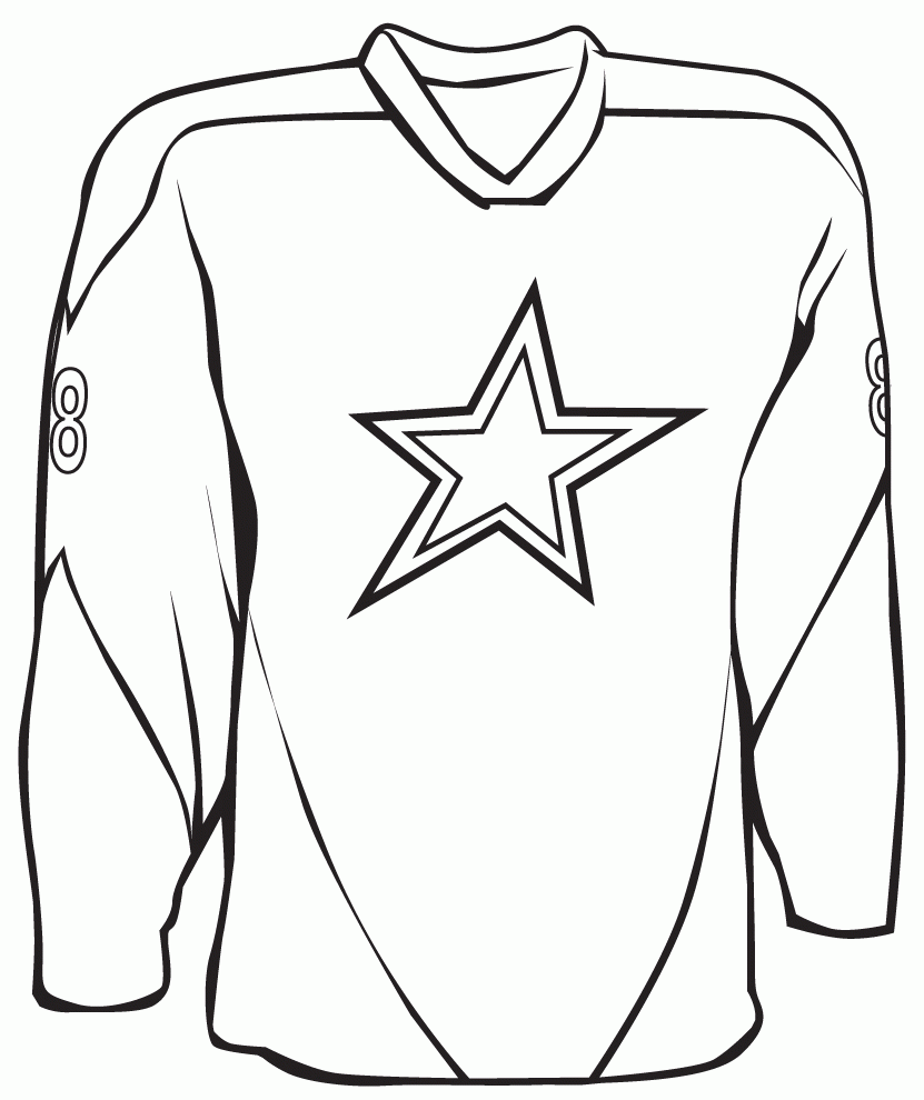 Blank Football Jersey Coloring Page - AZ Coloring Pages