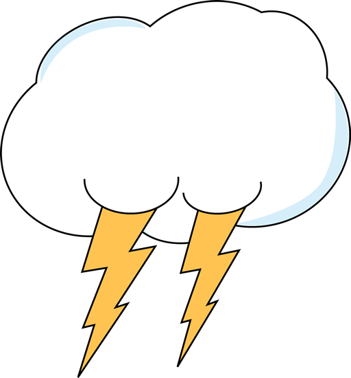 Cloud and lightning clipart